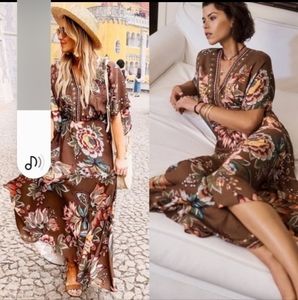 Anthropologie FARM Valentina Maxi Dress